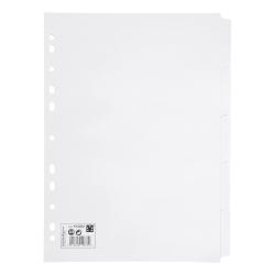 Cheap Stationery Supply of 5 Star Office Subject Dividers 5-Part Recycled Card Multipunched 155gsm A4 White Office Statationery