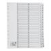 5 Star Office Index 1-50 Multipunched Mylar-reinforced Strip Tabs 150gsm A4 White