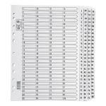 5 Star Office Index 1-100 Multipunched Mylar-reinforced Strip Tabs 150gsm A4 White 913411