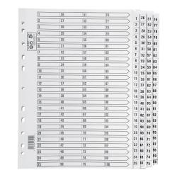 Cheap Stationery Supply of 5 Star Office Index 1-100 Multipunched Mylar-reinforced Strip Tabs 150gsm A4 White 913411 Office Statationery