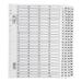 5 Star Office Index 1-100 Multipunched Mylar-reinforced Strip Tabs 150gsm A4 White