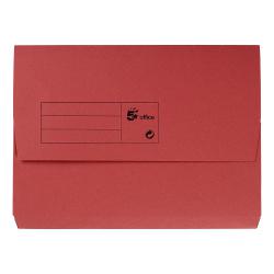 Cheap Stationery Supply of 5 Star Office Document Wallet Half Flap 285gsm Recycled Capacity 32mm A4 Red Pack of 50 913861 Office Statationery