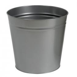 Cheap Stationery Supply of 5 Star Facilities Waste Bin Round Metal Scratch Resistant 15 Litre Capacity 300x280mm Grey 918222 Office Statationery