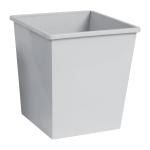 5 Star Facilities Waste Bin Square Metal Scratch Resistant 27 Litre Capacity 325x325x350mm Grey 918265