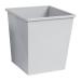 5 Star Facilities Waste Bin Square Metal Scratch Resistant 27 Litre Capacity 325x325x350mm Grey