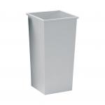 5 Star Facilities Waste Bin Square Metal Scratch Resistant 48 Litres 325x325x642mm Grey 918311