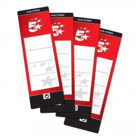 5 Star Office Spine Labels for Lever Arch File 1 per Sheet 190x60mm Self Adhesive 10 Labels