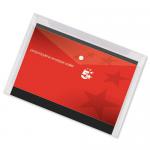 5 Star Office Envelope Stud Wallet Polypropylene A3 Transparent Clear [Pack 5] 924118