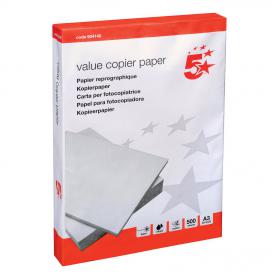 5 Star Value Copier PEFC & EU Ecolabel Paper Multifunctional Ream-Wrapped 80gsm A3 White [500 Sheets] 924142