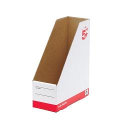Cheap Stationery Supply of 5 Star Office Magazine File Quick-assemble A4 Plus Red & White Pack of 10 Office Statationery