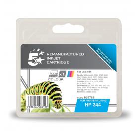 5 Star Office Remanufactured Inkjet Cart Page Life 560pp 14ml Tri-Colour HP No.344 C9363EE Alternative 924786