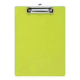 5 Star Office Clipboard Solid Plastic Durable with Rounded Corners A4 Green 924855