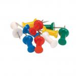 5 Star Office Push Pins 7mm Head Assorted Opaque [Pack 20] 925036