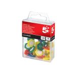 5 Star Office Indicator Pins 15mm Head Assorted [Pack 20] 925060