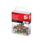 5 Star Office Map Pins 5mm Head Assorted [Pack 100] 925087