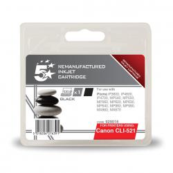 Cheap Stationery Supply of 5 Star Office Remanufactured Inkjet Cartridge Page Life 3425pp 9ml Black Canon CLI-521BK Alternative Office Statationery