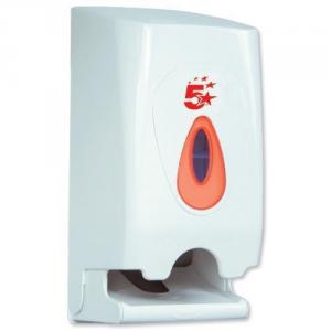 Image of Facilities Twin Toilet Roll Dispenser W148xD150xH315mm White 929969