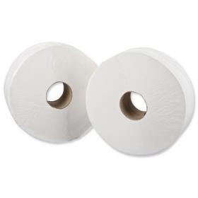 5 Star Facilities Jumbo Toilet Roll 2-ply Sheet Size 250x92mm 410m White Pack of 6 930114