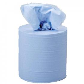 5 Star Facilities Centrefeed Tissue Refill for Jumbo Dispenser Two-ply L150mxW180mm Blue Pack of 6 930140