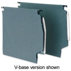 5 Star Office Lateral Suspension File Manilla 30mm Wide-base 180gsm A4 Green Pack of 50