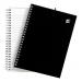 5 Star Office Notebook Wirebound 80gsm Ruled 140pp A5 Black [Pack 5]