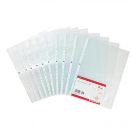 5 Star Office Punched Pocket Embossed Polypropylene Top-opening Portrait 90 Micron A3 Clear Pack of 25 930523