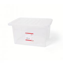 Cheap Stationery Supply of 5 Star Office Storage Box Plastic with Lid Stackable 35 Litre Clear 930671 Office Statationery