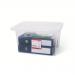 5 Star Office Storage Box Plastic with Lid Stackable 35 Litre Clear