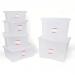 5 Star Office Storage Box Plastic with Lid Stackable 35 Litre Clear