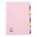 5 Star Office Subject Dividers 15-Part Recycled Card Multipunched 155gsm A4 Assorted [Pack 10]