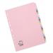 5 Star Office Subject Dividers 20-Part Recycled Card Multipunched 155gsm A4 Assorted [Pack 10]