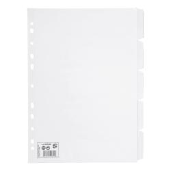 Cheap Stationery Supply of 5 Star Office Subject Dividers 5-Part Recycled Card Multipunched 155gsm A4 White Pack of 10 932229 Office Statationery