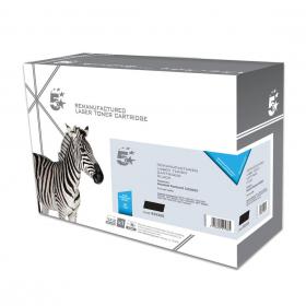 5 Star Office Remanufactured Laser Toner Cartridge HY Page Life 12500pp Black HP 55X CE255X Alternative 933305