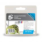 5 Star Office Remanufactured Inkjet Cartridge High Yield Page Life 330pp 6ml Tri-Colour [HP No.301XL CH564EE Alternative] 933648