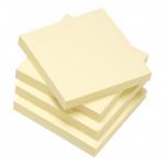 5 Star Eco Re-Move Recycled Notes Repositionable Pad of 100 Sheets 76x76mm Yellow [Pack 12] 934180
