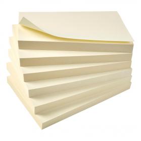 5 Star Eco Re-Move Recycled Notes Repositionable Pad of 100 Sheets 76x127mm Yellow Pack of 12 934185