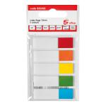 5 Star Office Index Flags 5 Bright Colours 12x45mm 20 Flags per Colour Assorted [Pack 5] 935458