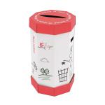 5 Star Facilities Remarkable Loop Paper Recycling Office Waste Bin 60 Litres [Pack 5] 935761