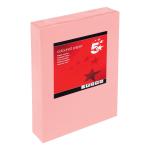5 Star Office Coloured Copier Paper Multifunctional Ream-Wrapped 80gsm A4 Medium Salmon [500 Sheets] 936186