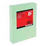 5 Star Office Coloured Copier Paper Multifunctional Ream-Wrapped 80gsm A4 Medium Green [500 Sheets] 936283
