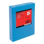 5 Star Office Coloured Copier Paper Multifunctional Ream-Wrped 80gsm A4 Deep Turquoise/Blue [500 Sheets] 936313