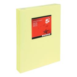Cheap Stationery Supply of 5 Star Office Coloured Copier Paper Multifunctional Ream-Wrapped 80gsm A3 Light Yellow 500 Sheets 936364 Office Statationery