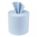 5 Star Facilities Centrefeed Tissue Refill for Jumbo Dispenser Single-ply L300mxW180mm Blue [Pack 6] 936520