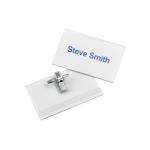 5 Star Office Name Badge with Combi-Clip 54x90mm [Pack 50] 936685