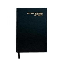 Cheap Stationery Supply of 5 Star Office (A5) 2016-2017 Academic Year Diary Day to a Page (Black) 937297 Office Statationery