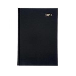 Cheap Stationery Supply of 5 Star Office 2017 Diary Day to Page A5 (Black) 937424 Office Statationery