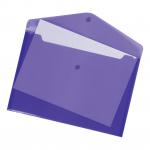 5 Star Office Envelope Stud Wallet Polypropylene A4 Translucent Purple [Pack 5] 937610