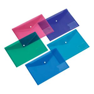 Office Envelope Stud Wallet with Card Holder Polypropylene A5 Assorted