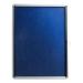 5 Star Glazed Noticeboard with Hinged Door Locking Alumin Frame Blue Felt 750x10000mm