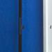 5 Star Glazed Noticeboard with sliding Door Locking Alumin Frame Blue Felt 900x1200mm